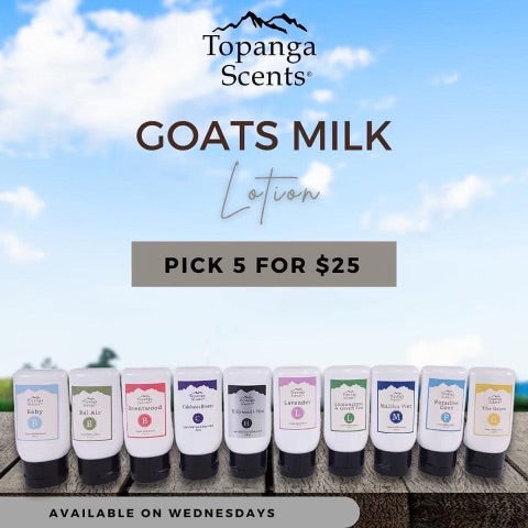Pick 5 Travel Size Goat's Milk Lotions